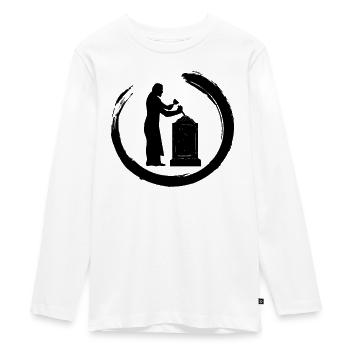 Bildhauer Handwerker Steinbildhauer Grabsteine - Teenager Premium Bio Langarmshirt - Weiß - Vorne - AI Model Kid Female (0cm)