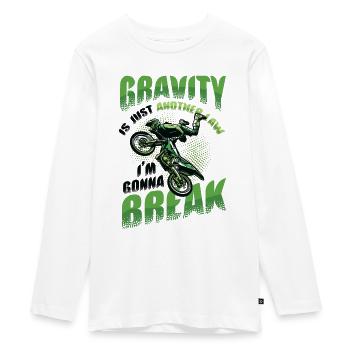 Gravity, another law - Teenager Premium Organic Long Sleeve Shirt - white - Front - AI Model Kid Female (0cm)