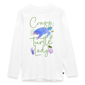 Sea Turtle Tortoise Watercolor - Teenager Premium Bio Langarmshirt - Weiß - Vorne - AI Model Kid Female (0cm)