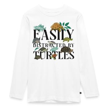 Sea Turtle Tortoise Easily - Teenager Premium Bio Langarmshirt - Weiß - Vorne - AI Model Kid Female (0cm)