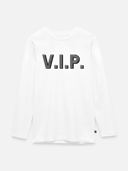 VIP - Teenager Premium Bio Langarmshirt - Weiß