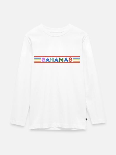 BAHAMAS - Teenager Premium Bio Langarmshirt - Weiß