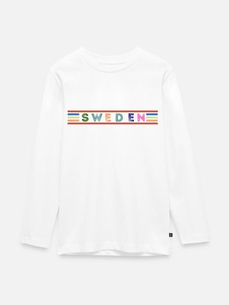 SCHWEDEN - Teenager Premium Bio Langarmshirt - Weiß