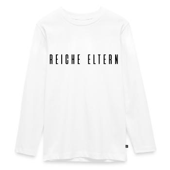 Reiche Eltern - Teenager Premium Bio Langarmshirt - Weiß - Vorne - AI Model Kid Female (0cm)