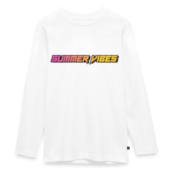 SUMMER VIBES - T-shirt manches longues Premium Ado - blanc - Devant - AI Model Kid Female (0cm)