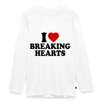 I love breaking hearts - Teenager Premium Bio Langarmshirt - Weiß - Vorne - AI Model Kid Female (0cm)