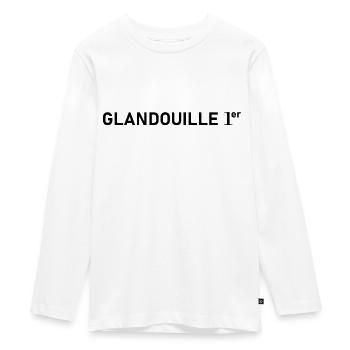 glandouille 1er - T-shirt manches longues Premium Ado - blanc - Devant - AI Model Kid Female (0cm)