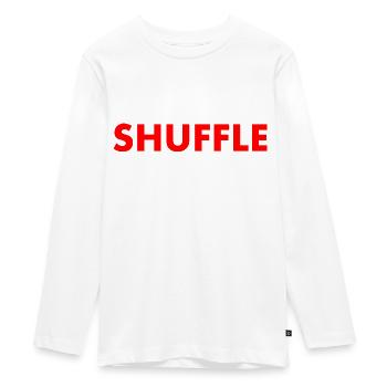 shuffle - T-shirt manches longues Premium Ado - blanc - Devant - AI Model Kid Female (0cm)