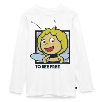 Biene Maja Frei Sein To Bee Free - Teenager Premium Bio Langarmshirt - Weiß - Vorne - AI Model Kid Female (0cm)