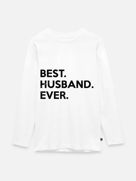 Bester Ehemann aller Zeiten. Geschenke für Super-Mann. Partner. - Teenager Premium Bio Langarmshirt - Weiß