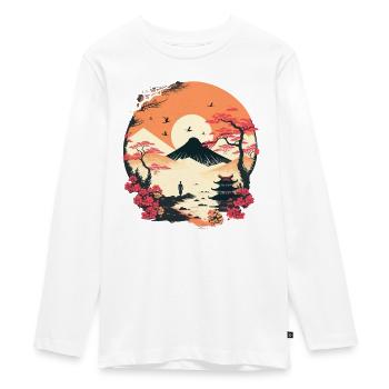 Japanese - Teenager Premium Organic Long Sleeve Shirt - white - Front - AI Model Kid Female (0cm)