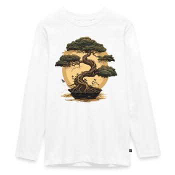 Bonsaï mature - T-shirt manches longues Premium Ado - blanc - Devant - AI Model Kid Female (0cm)