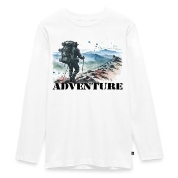 Adventure - Teenager Premium Organic Long Sleeve Shirt - white - Front - AI Model Kid Female (0cm)