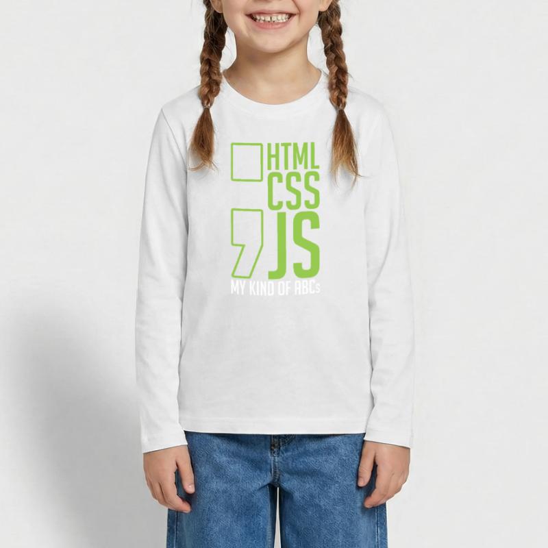web developer gift html css js my kind of Teenager Premium Organic Long Sleeve Shirt