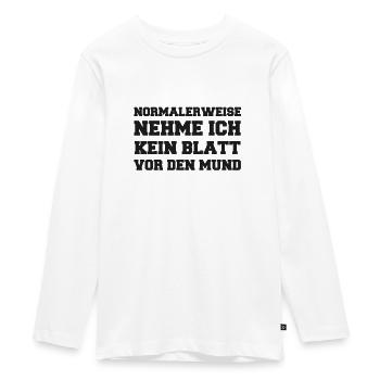 sprüche, lustige sprüche, lustige, humor, spruch - Teenager Premium Bio Langarmshirt - Weiß - Vorne - AI Model Kid Female (0cm)