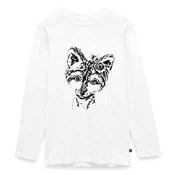 Fuchs - Teenager Premium Bio Langarmshirt - Weiß - Vorne - AI Model Kid Female (0cm)