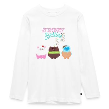Sweets Besties - T-shirt manches longues Premium Ado - blanc - Devant - AI Model Kid Female (0cm)