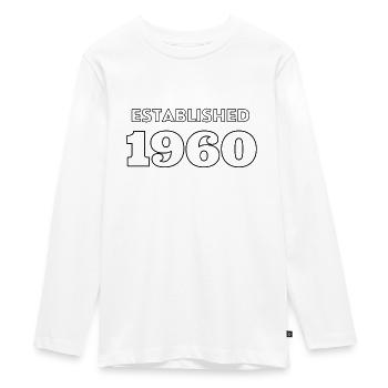 Established 1960 - Teenager Premium Bio Langarmshirt - Weiß - Vorne - AI Model Kid Female (0cm)