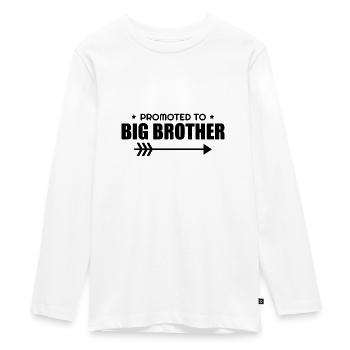grote broer zwangerschap aankondiging - Tieners Premium Bio shirt met lange mouwen - wit - Voor - AI Model Kid Female (0cm)