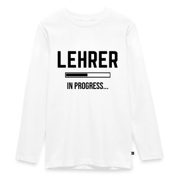 Teacher In Progress - Teenager Premium Organic Long Sleeve Shirt - white - Front - AI Model Kid Female (0cm)