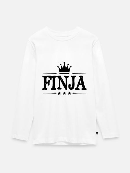 Finja - Teenager Premium Bio Langarmshirt - Weiß