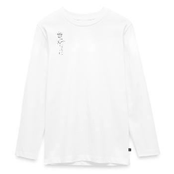 Fabric vibe logo - Teenager Premium Organic Long Sleeve Shirt - white - Front - AI Model Kid Female (0cm)