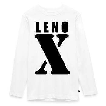 Lenox – First Name Design | Minimal Typography - Teenager Premium Bio Langarmshirt - Weiß - Vorne - AI Model Kid Female (0cm)