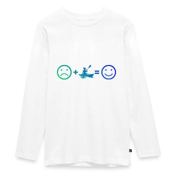 Kayak Kayak Kayak Hommes Canoë Femmes - T-shirt manches longues Premium Ado - blanc - Devant - AI Model Kid Female (0cm)