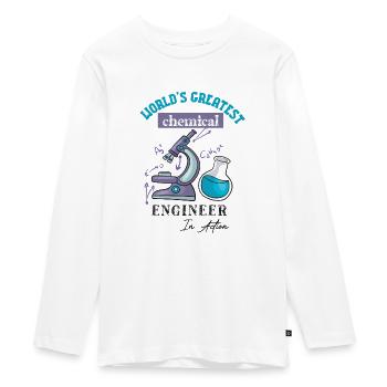 Chemical Engineer - Teenager Premium Organic Long Sleeve Shirt - white - Front - AI Model Kid Female (0cm)