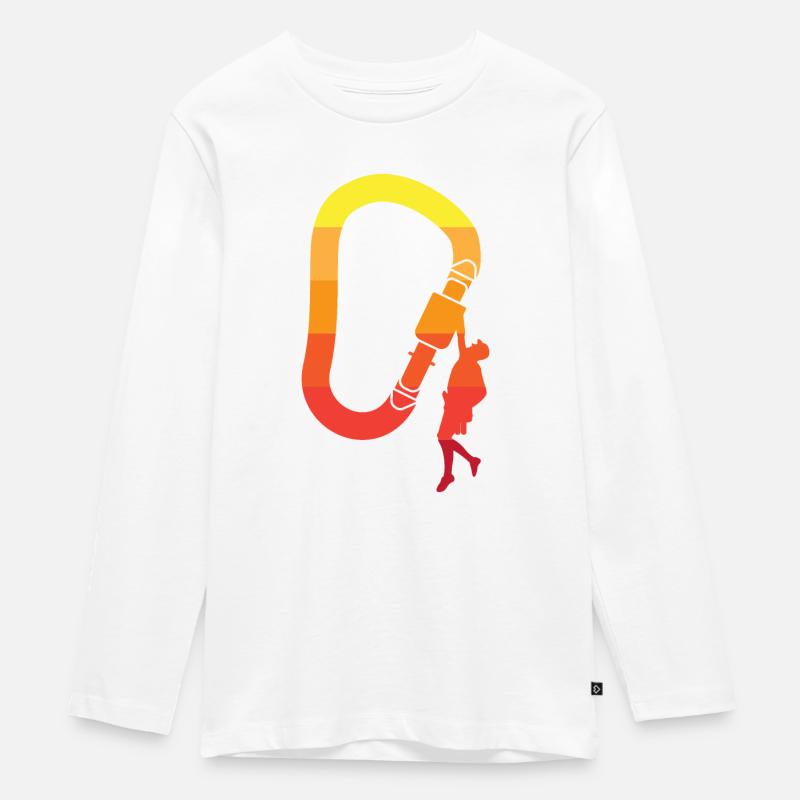 Grimper - T-shirt manches longues Premium Ado - blanc