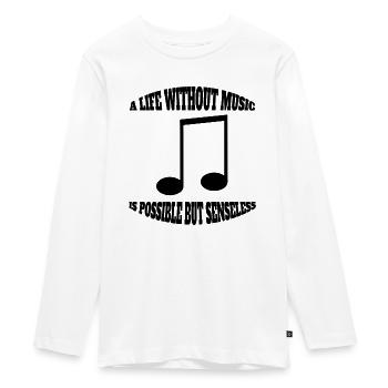 Music Music Music Teacher Saying Making Music Musicians - Teenager Premium Organic Long Sleeve Shirt - white - Front - AI Model Kid Female (0cm)