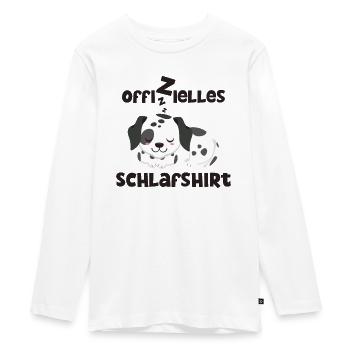 Dalmatiner Offizielles Schlafshirt Welpen Hunde - Teenager Premium Bio Langarmshirt - Weiß - Vorne - AI Model Kid Female (0cm)