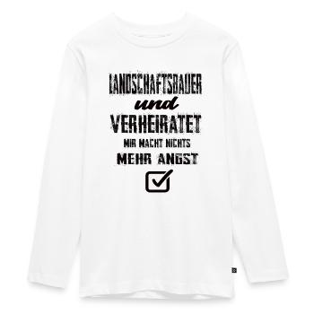 Landschaftsbauer und Verheiratet - Teenager Premium Bio Langarmshirt - Weiß - Vorne - AI Model Kid Female (0cm)