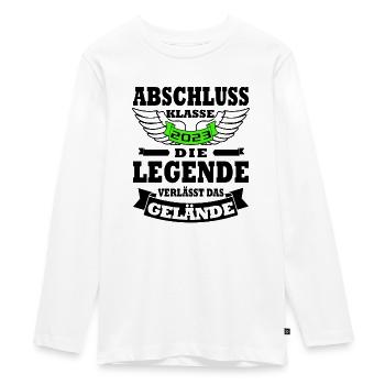 Abschlussklasse 2023 Abitur 2023 - Teenager Premium Bio Langarmshirt - Weiß - Vorne - AI Model Kid Female (0cm)