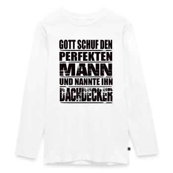 Dachdecker - Teenager Premium Bio Langarmshirt - Weiß - Vorne - AI Model Kid Female (0cm)