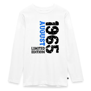 1965 August Limited Edition 58th Birthday Outfit - Teenager Premium Organic Long Sleeve Shirt - white - Front - AI Model Kid Female (0cm)