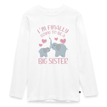 I´m Finally Going To Be A Big Sister - Teenager Premium Bio Langarmshirt - Weiß - Vorne - AI Model Kid Female (0cm)