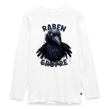 Comic Rabengruppe Kindergarten Gruppentier Rabe - Teenager Premium Bio Langarmshirt - Weiß - Vorne - AI Model Kid Female (0cm)