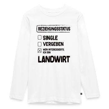 Farmer Relationship Status - Teenager Premium Organic Long Sleeve Shirt - white - Front - AI Model Kid Female (0cm)