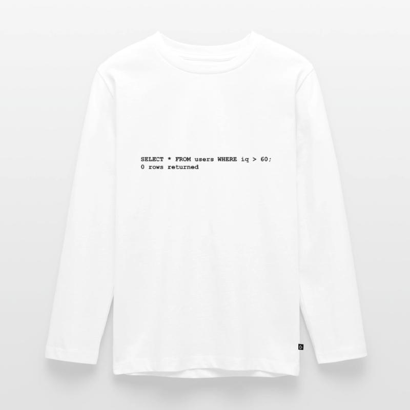 Users iq rows programming gift computer science Teenager Premium Organic Long Sleeve Shirt