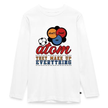 Science Science Atom Gift Physique Etudiant - T-shirt manches longues Premium Ado - blanc - Devant - AI Model Kid Female (0cm)