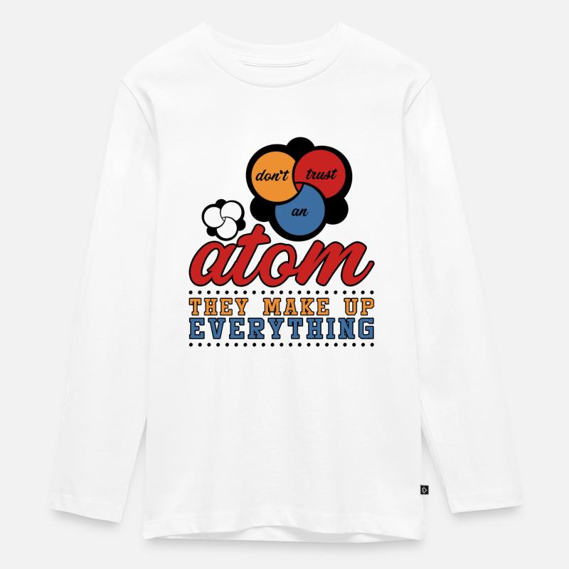 Science Wissenschaft Atom Geschenk Student Physik - Teenager Premium Bio Langarmshirt - Weiß