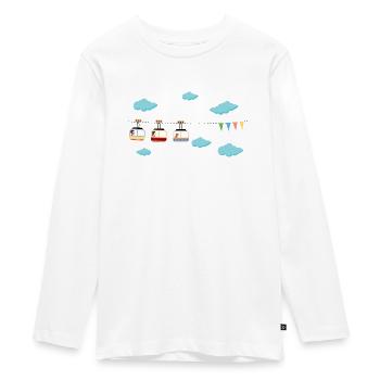 Gondel Urlaub Skifahren Seilbahn - Teenager Premium Bio Langarmshirt - Weiß - Vorne - AI Model Kid Female (0cm)