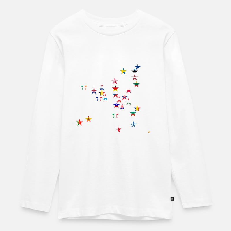 L’Europe Étoiles Drapeaux Uni dans la diversité - T-shirt manches longues Premium Ado - blanc
