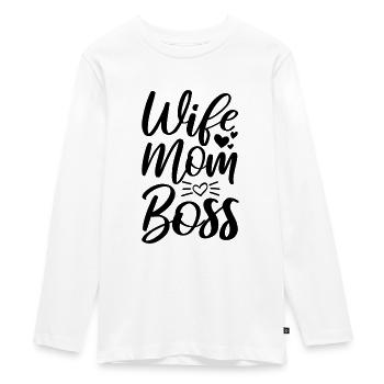 Mutter - Teenager Premium Bio Langarmshirt - Weiß - Vorne - AI Model Kid Female (0cm)