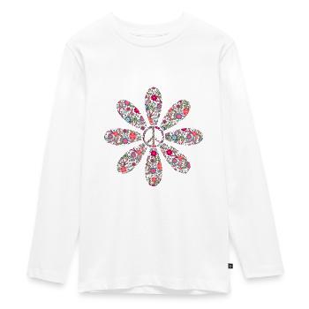 Flowers force - Teenager Premium Organic Long Sleeve Shirt - white - Front - AI Model Kid Female (0cm)
