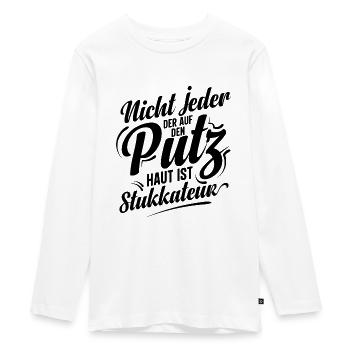 Stuckateur Handwerker Gipser Geschenk - Teenager Premium Bio Langarmshirt - Weiß - Vorne - AI Model Kid Female (0cm)