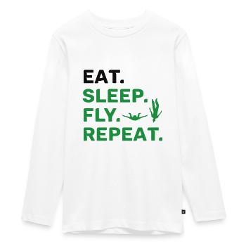 Skydiving - Teenager Premium Organic Long Sleeve Shirt - white - Front - AI Model Kid Female (0cm)