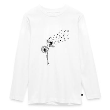Dandelion - Teenager Premium Organic Long Sleeve Shirt - white - Front - AI Model Kid Female (0cm)