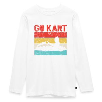 Kart Racing Kart Racing - Teenager Premium Bio Langarmshirt - Weiß - Vorne - AI Model Kid Female (0cm)